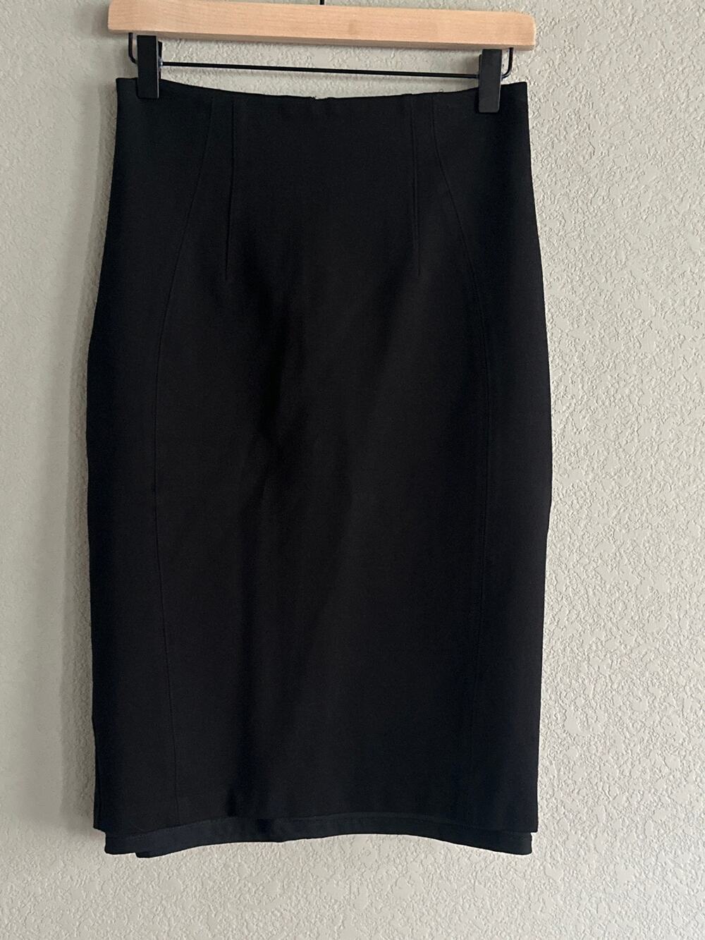 White House Black Market Aura Collection Black Pencil Skirt Size 6